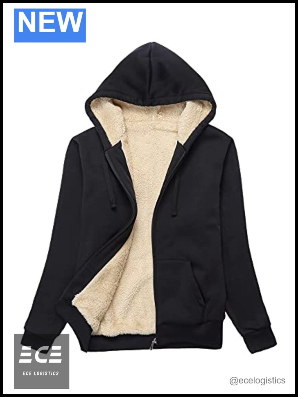 Women's Fleece Zip Up Hoodie Sherpa Lined Sweatshirt Winter Jacket
